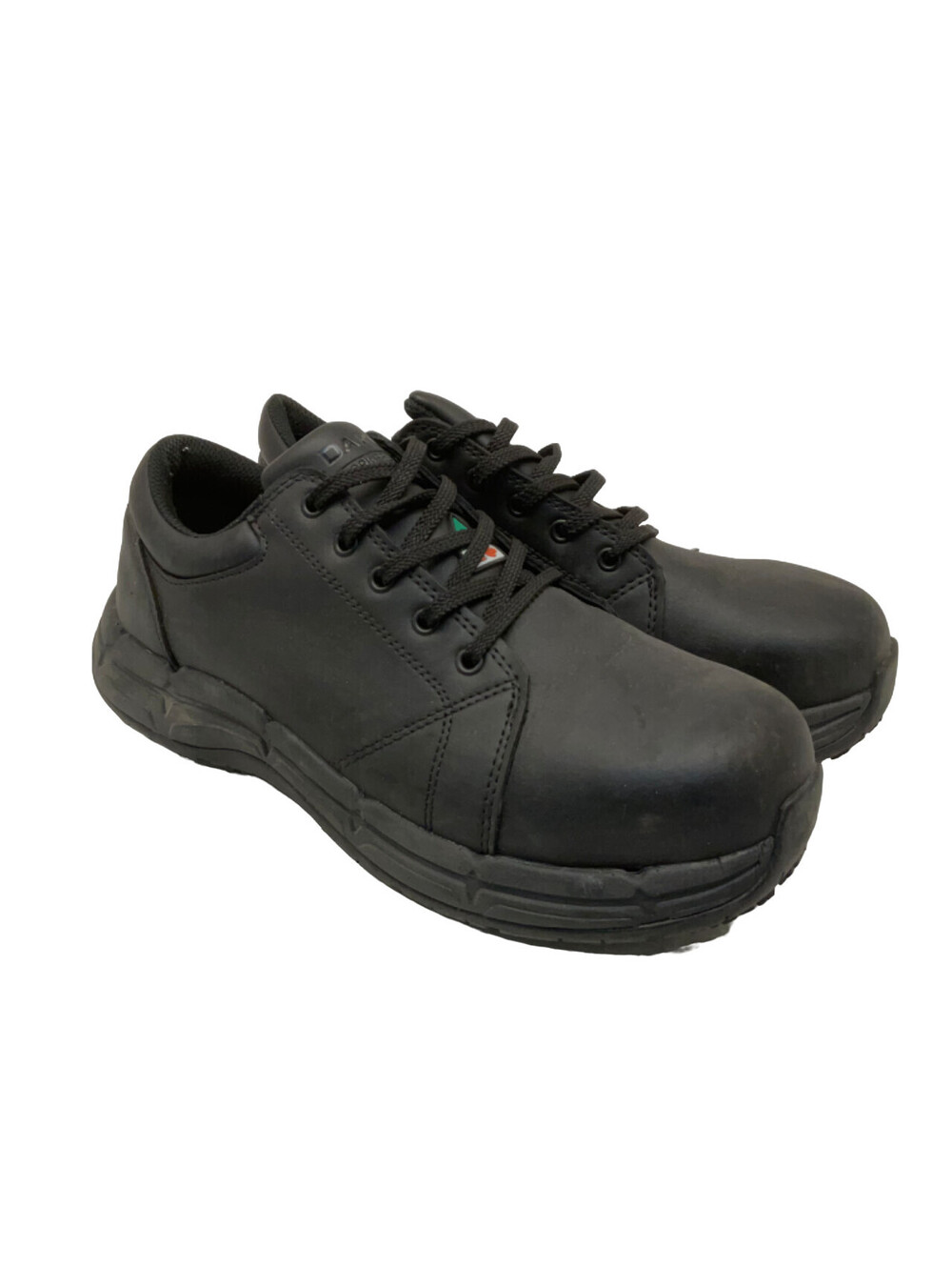 Dakota Men's Lace-Up Steel Toe Sport Oxford Shoes 3021 Black Leather Size 8M